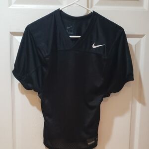 Youth Nike Football Practice Jersy Shirt - Black w/ Mesh Elastic Sleeves  Size M